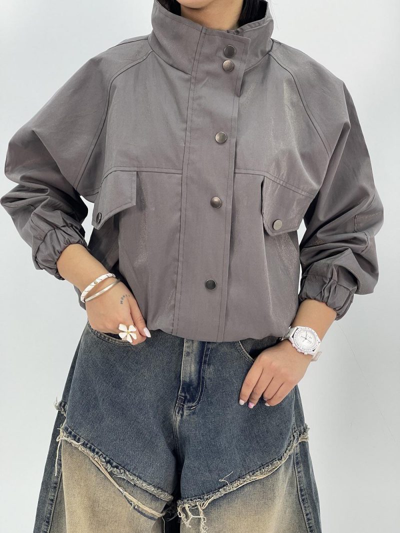 بامبر جکت کوتاه کتان زارا طوسی