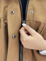 بامبر جکت کوتاه کتان زارا قهوه ای