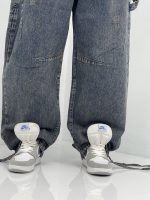 شلوار جین زنانه بالونی کارپنتری سرمه ای سنگشور