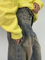 شلوار جین زنانه بالونی مکس کارپنتری سنگشور کرم