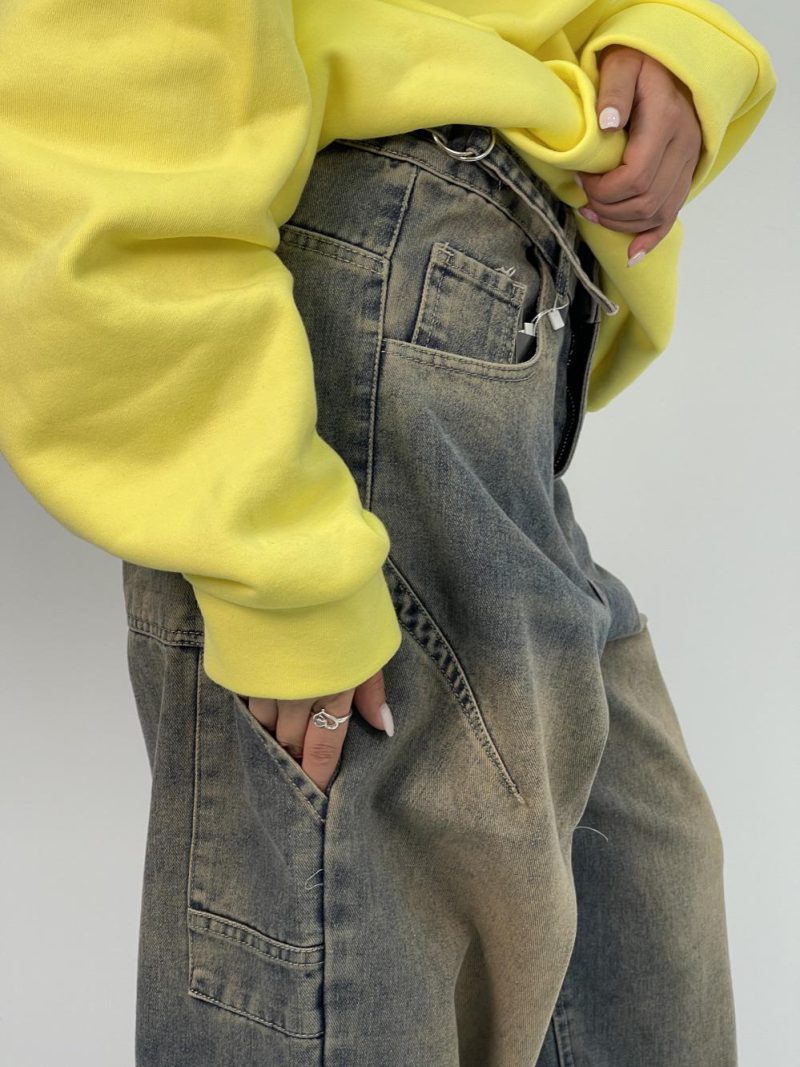 شلوار جین زنانه بالونی مکس کارپنتری سنگشور کرم