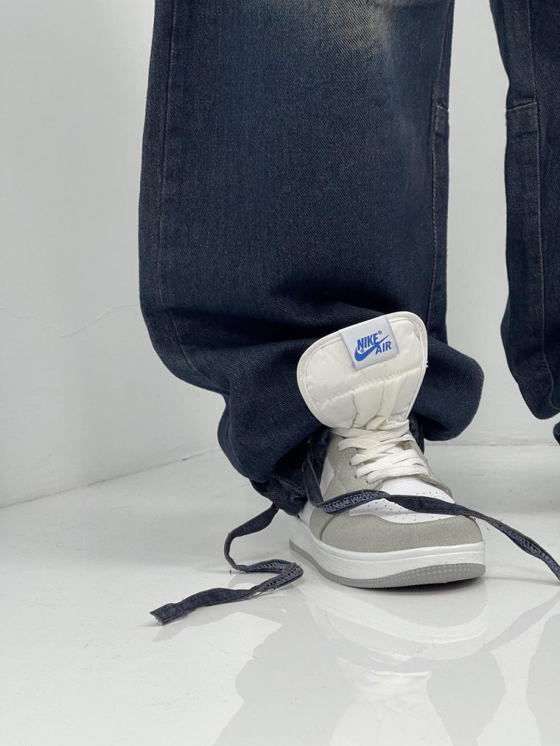 شلوار جین زنانه بالونی کارپنتری سرمه ای سنگشور