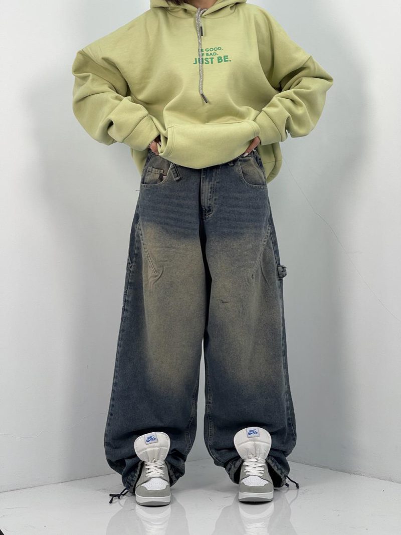 شلوار جین زنانه بالونی مکس کارپنتری سنگشور کرم