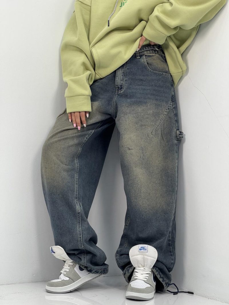 شلوار جین زنانه بالونی مکس کارپنتری سنگشور کرم