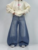شلوار جین زنانه جی بگ گشاد رنگ آبی