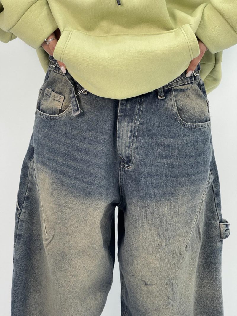 شلوار جین زنانه بالونی مکس کارپنتری سنگشور کرم