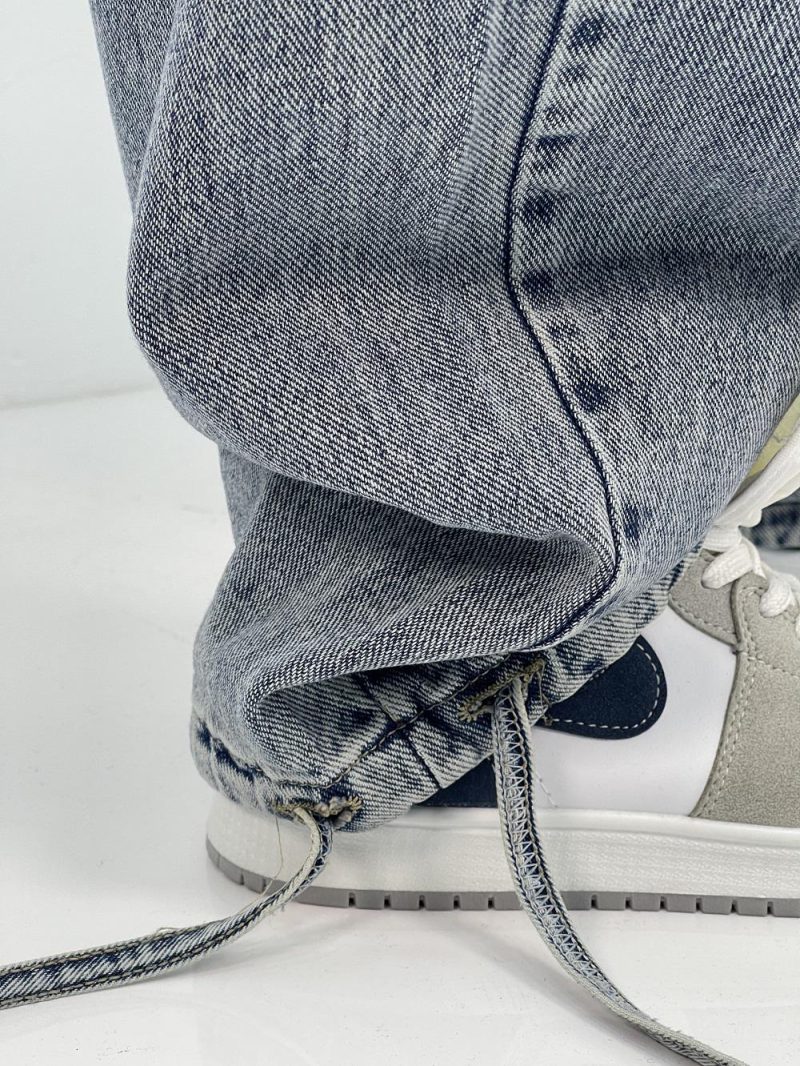 شلوار جین زنانه بالونی کارپنتری آبی روشن سنگشور