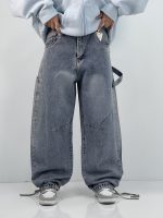 شلوار جین زنانه بالونی کارپنتری آبی روشن سنگشور