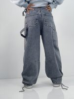شلوار جین زنانه بالونی کارپنتری آبی روشن سنگشور