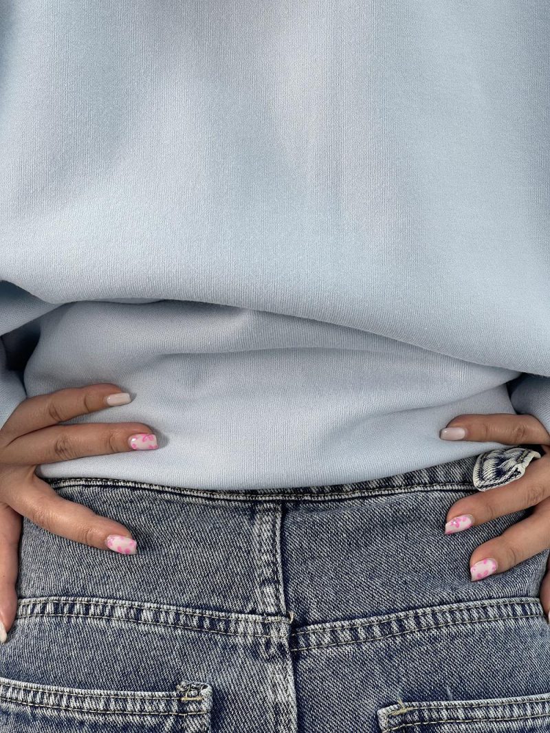 شلوار جین زنانه بالونی کارپنتری آبی روشن سنگشور