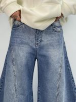 شلوار جین زنانه جی بگ گشاد رنگ آبی