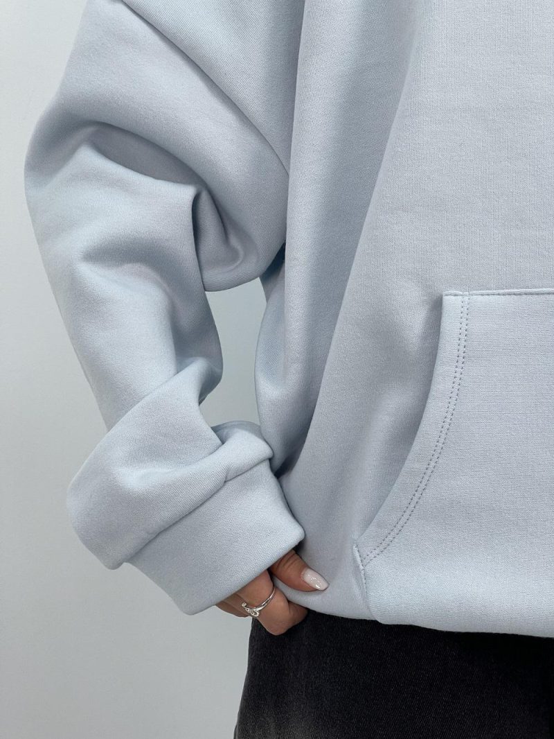 سویشرت باکسی دخترانه آبی