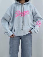 هودی قواره باکسی دخترانه آبی