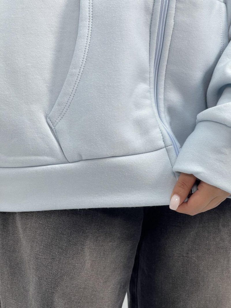 سویشرت باکسی دخترانه آبی