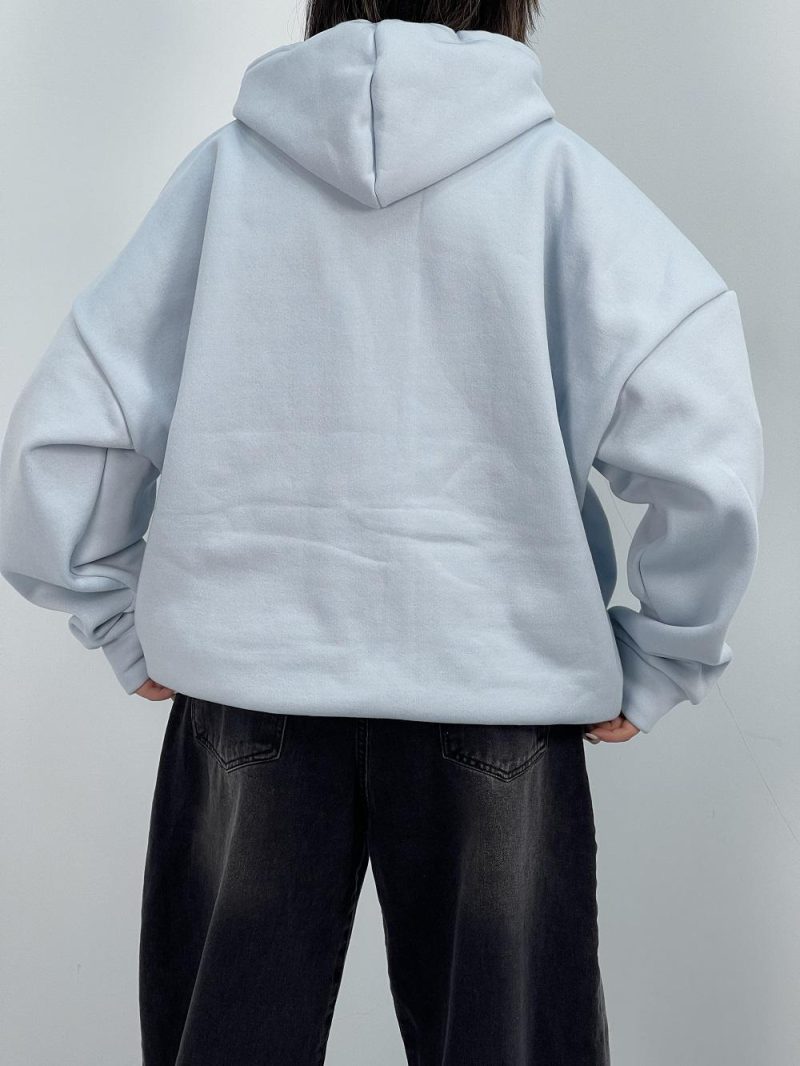 سویشرت باکسی دخترانه آبی