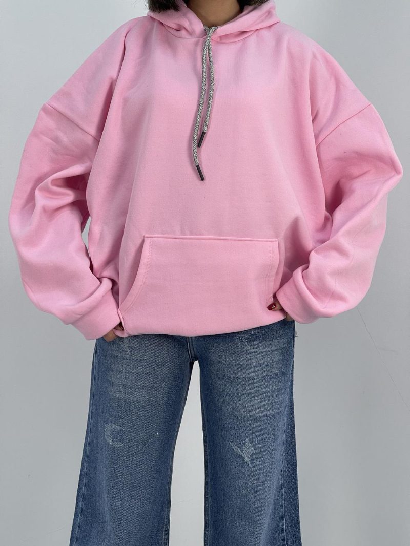 هودی قواره باکسی دخترانه صورتی