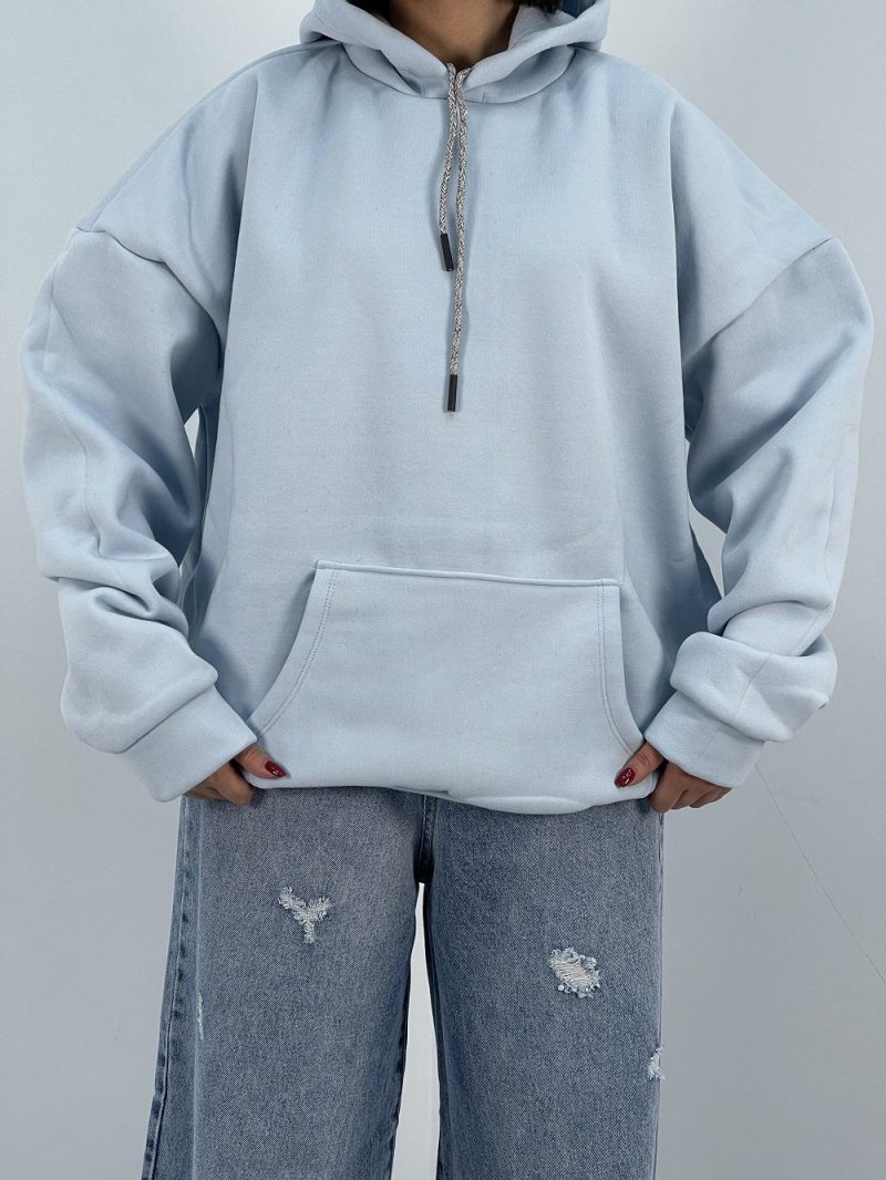 هودی قواره باکسی دخترانه آبی