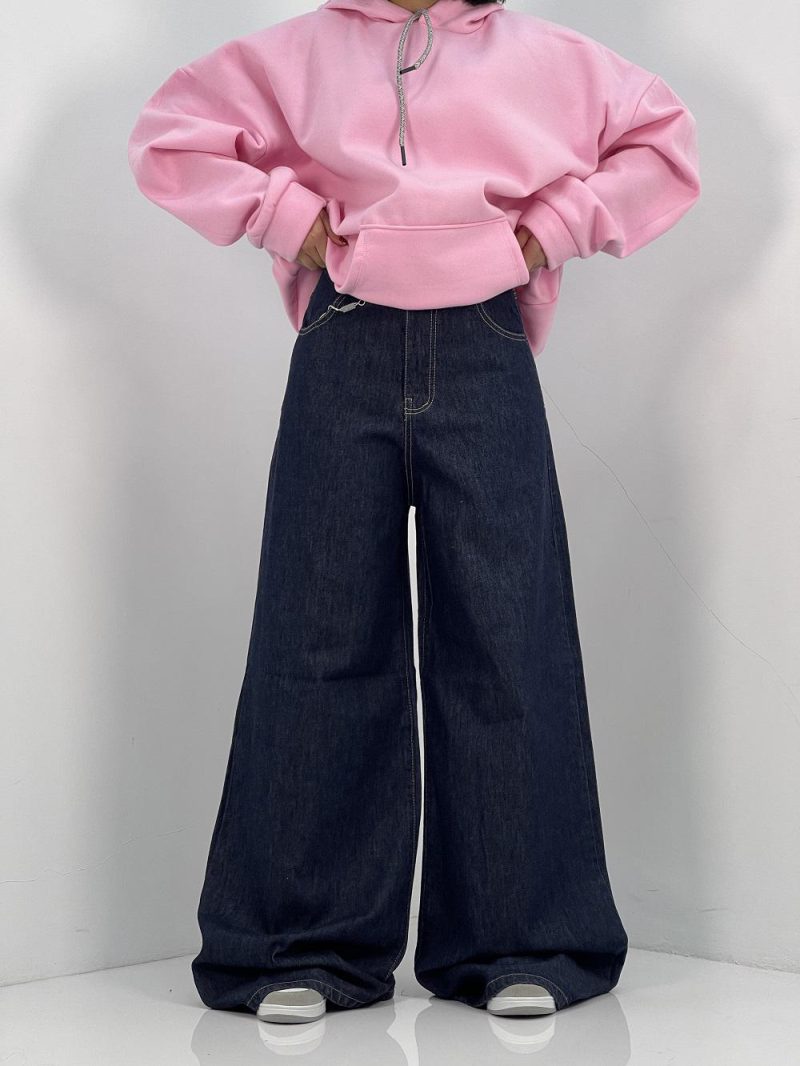 شلوار جین زنانه سوپر بگ خام شور