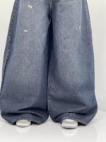 شلوار جین زنانه سوپر بگ بالون سرمه ای سنگشور