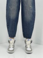 شلوار جین زنانه مام بالون سرمه ای