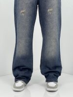 شلوار جین زنانه نیم بگ آبی سنگشور