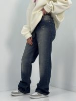 شلوار جین زنانه نیم بگ آبی سنگشور