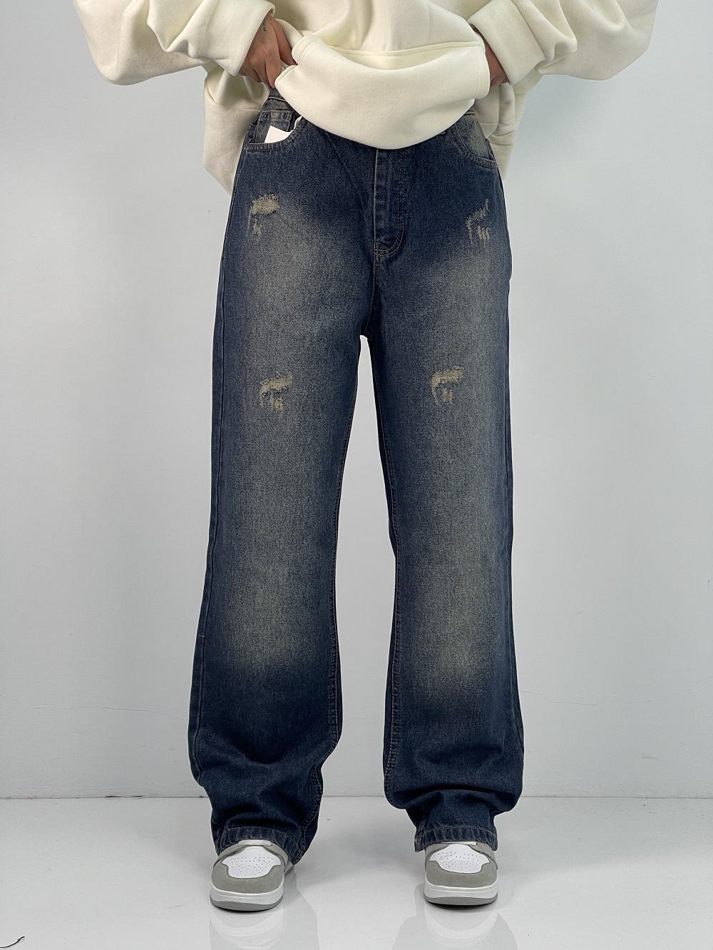 شلوار جین زنانه نیم بگ آبی سنگشور