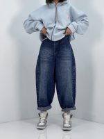 شلوار جین زنانه بالونی آبی تیره