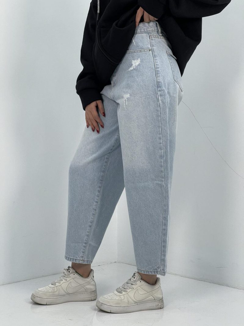 شلوار جین زنانه مام بالون یخی