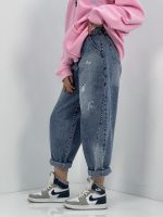 شلوار جین زنانه بالونی آبی روشن سنگشور