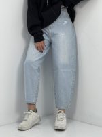 شلوار جین زنانه مام بالون یخی