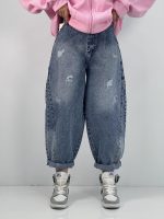 شلوار جین زنانه بالونی آبی روشن سنگشور