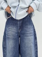 شلوار جین زنانه بالونی آبی تیره