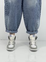 شلوار جین زنانه بالونی آبی روشن سنگشور