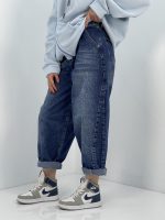 شلوار جین زنانه بالونی آبی تیره