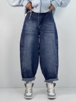 شلوار جین زنانه بالونی آبی تیره