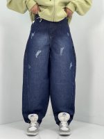 شلوار جین زنانه بالونیسرمه ای سنگشور