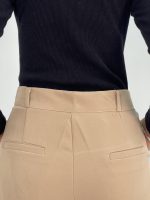 شلوار پارچه ای زنانه فول بگ کرم رنگ