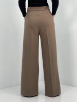 شلوار پارچه ای زنانه فول بگ موکا