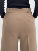 شلوار پارچه ای زنانه فول بگ موکا