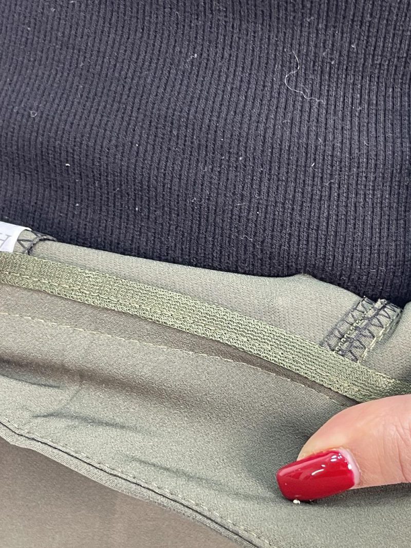 شلوار پارچه ای زنانه فول بگ سبز رنگ