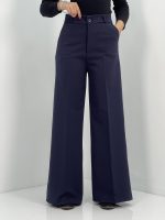 شلوار پارچه ای زنانه فول بگ سرمه ای