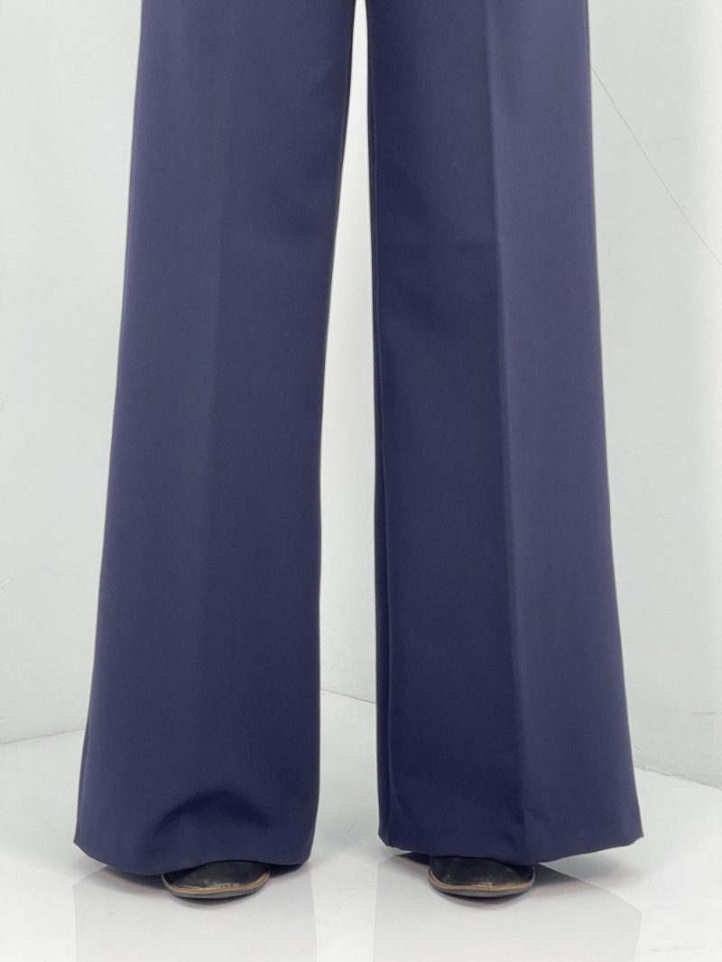 شلوار پارچه ای زنانه فول بگ سرمه ای