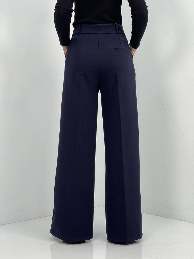 شلوار پارچه ای زنانه فول بگ سرمه ای