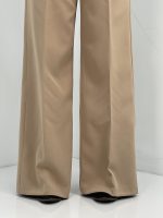 شلوار پارچه ای زنانه فول بگ کرم رنگ