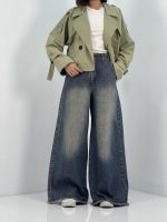 شلوار جین زنانه سوپر بگ آبی سنگشور