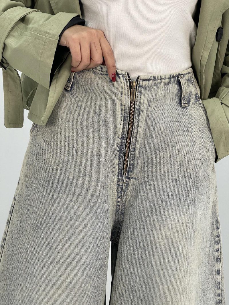 شلوار جین زنانه سوپر بگ کثیف شور