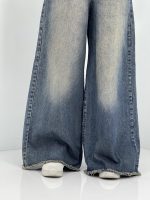 شلوار جین زنانه سوپر بگ آبی سنگشور