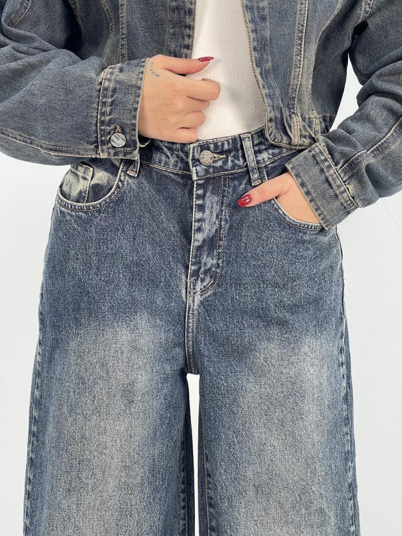 شلوار جین زنانه فول بگ سنگشور خاص