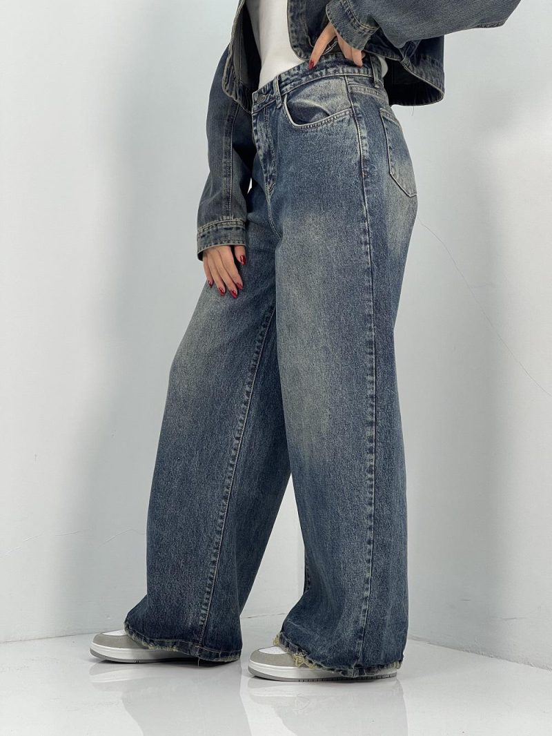 شلوار جین زنانه فول بگ سنگشور خاص